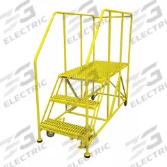 COTTERMAN Work Platform: 2.5 ft Platform Ht - Max, 36 in x 48 in, Steel, 800 lb Load Capacity (MPN 3WP3648RA3B4B8AC2P6). Key specifications — Folding: Not Foldable; Mobility: Rolling; Components Included: Rubber Foot Pads; Use Location: Indoor; Brand: COTTERMAN; Color: Yellow; Height Adjustability: Fixed Height; Includes Handrails: Handrails Not Included.