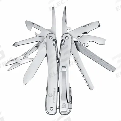 VICTORINOX SWISS ARMY Multi-Tool: Multi-Tool Plier, 24 Tools, 24 Functions, 4 1/8 in Closed Lg - Multi-Tools with Fold-Out Pliers