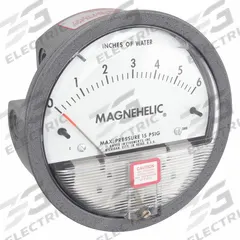 DWYER Differential Pressure Gauge: Back/Single-Side, 1/8 in NPT Female, 2000, 4 in Dial, IP67, IP67 (MPN 2006). Key specifications — Sensor Type: Diaphragm; Series: 2000; Housing Material: Die Cast Aluminum; Certificate of Calibration: Not Included.