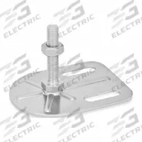 JW WINCO Male-End Leveling Mount: Swiveling Stud, 1/2"-13 Thread Size, 3 3/20 in, 4,496 lbf Capacity (MPN 43-80-1/2X13-100-G0-SK). Key specifications — Finish: Plain; Base Shape: Rectangular; Load Capacity: 4,496 lbf; Mounting Holes: Mounting Holes Included; Includes: Nut; Hex Size: 11/16 in; Base Width: 3-3/20 in.