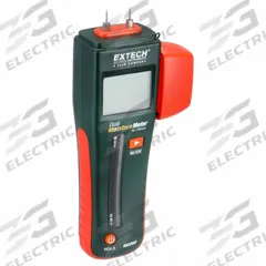 EXTECH Moisture Meter: Digital, LCD with Backlight, Pin/Pinless, Wood, Flat Pinless/Impact Pin (MPN MO260). Key specifications — attr999354: Digital; attr1009284: Impact Pin; attr1009272: Bar Graph Display; attr999347: Wood; attr999350: LCD with Backlight; attr999383: ±5% (of Readings); attr999345: EXTECH.
