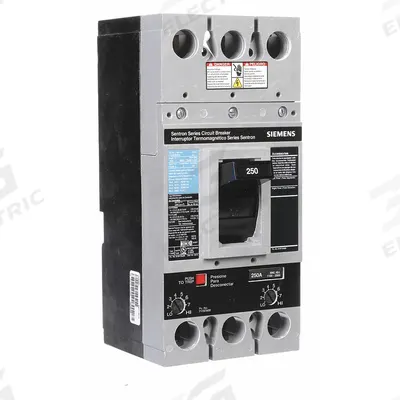 Siemens Molded Case Circuit Breaker: 250 A Amps, 22kA at 600V AC, Fixed, Lug, ABC - FD-Frame Siemens Molded Case Circuit Breakers