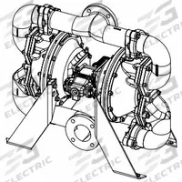 SANDPIPER Air Operated Double Diaphragm Pump: Stainless Steel Body, 3 in, Flange Connection, 297 gpm (MPN HDF3,DN1S.). Key specifications — Brand: SANDPIPER; Seat Material: SS; Check Valve Material: Neoprene.