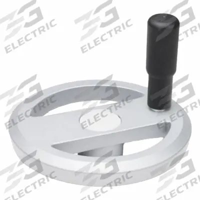 JW WINCO Spoked Hand Wheel: Spoked, Revolving Handle, Aluminum, 12 mm Bore - Spoked Hand Wheels with Revolving Handle