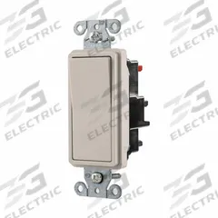 HUBBELL Wall Switch: Rocker Switch, 3-Way, Maintained, Light Almond, 120/277V AC, 15 A (MPN DS315STLA). Key specifications — Illuminated: No; Voltage Rating: 120/277V AC.