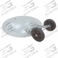 DAYTON Wheel Kit: Wheel Kit, Steel (MPN 40PR87). Key specifications — Includes: Wheels; Fan Accessory Finish: Galvanized; Material: Steel; Manufacturer Part Number: 40PR87; Brand: DAYTON; Color: Silver.