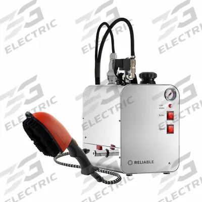 RELIABLE Pressurized Steam Cleaner With Wand: 6 hr Steam Time, 12 1/4 in Overall Lg - Garment Steamers