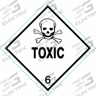 APPROVED VENDOR Container Label: Toxic, 4 in x 4 in, 4 in Label Ht, 4 in Label Wd, Paper - Class 6: Toxic, Poison Inhalation & Infectious Substances