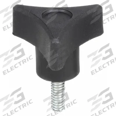 INNOVATIVE COMPONENTS Hand Knob: 3 Point, Plastic w/ Steel Thread, 5/16"-18 Thread - 3-Arm Knobs with Threaded Stud