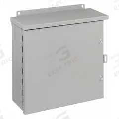 HOFFMAN Enclosure: Steel, 16 in x 16 in x 6 in, 3R, Solid Cover, Hinged, Galvanized, Gray (MPN A16R166HCR). Key specifications — Brand: HOFFMAN; Closure Method: Screws; Knockouts: Not Included.
