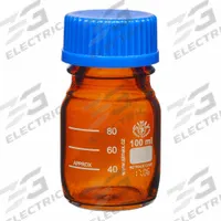 UNITED SCIENTIFIC SUPPLIES INC Media/Storage Bottle: 100 mL, Cap, GL-45, 105 mm, Amber, Attached (MPN BMA0100). Key specifications — Closure Type: Cap; Mouth Size: Narrow; Screw Closure Size: GL-45; Brand: UNITED SCIENTIFIC SUPPLIES INC; Body Color: Amber.