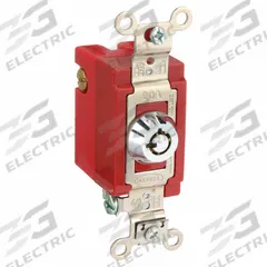 BRYANT Wall Switch: Locking Switch, 3-Way, Maintained, Silver, 120/277V AC, 20 A (MPN 4903RKL). Key specifications — Illuminated: No; Voltage Rating: 120/277V AC.