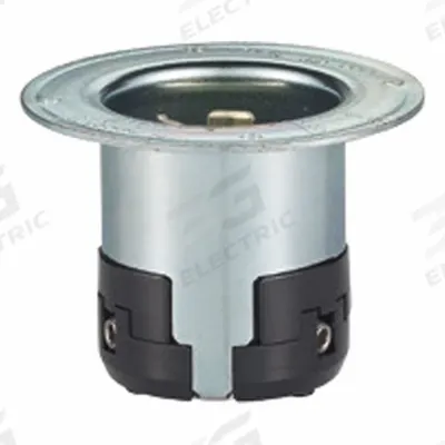 LEVITON Locking Inlet: Non-NEMA, Gray, 250V AC, 50 A, 2 Pole - General Purpose Inlets