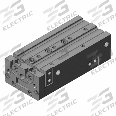SMC Air Slide Table: 75 mm Stroke Lg, 20 mm Bore Dia, Mfr Part # MXS20-75, MXS Series - Pneumatic Slide Tables