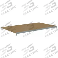 TENNSCO Shelf: 42 in x 24 in, 550 lb Load Capacity, Particleboard, Gray, Shelf (MPN ZAES-4224D). Key specifications — Decking Material: Particleboard; Includes: (2) Beams; Decking Finish: Unfinished; Shelf Configuration: Single Straight; Color: Gray; Frame Material: Steel; Brand: TENNSCO; Frame Finish: Zinc Plated.