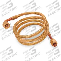 JOHNSON CONTROLS Armored Capillary Tubing: 0.06 in ID, 48 in Lg, 1/4 in Connection, 90° Elbow (MPN SEC99AB-48C). Key specifications — Brand: JOHNSON CONTROLS; Tubing Material: Copper; Control Side Depressor: Yes; Equipment Side Depressor: Yes.