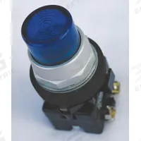 EATON Illuminated Push Button: Illuminated, Extended Profile, Metallic, 30 mm, 1NC (MPN HT8GBBBF7). Key specifications — Brand: EATON; Action: Momentary; Series: HT800; Push Button Material Type: Metallic.