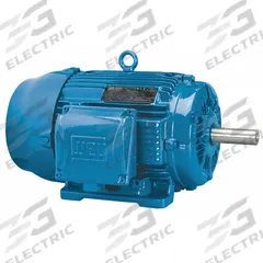 WEG General Purpose Motor: Rigid Base Mount, Totally Enclosed Fan Cooled, 1 1/2 hp, 575V AC (MPN 00156ET3H143T-W22). Key specifications — Brand: WEG; Nameplate Voltage @ 60 Hz: 575V AC; Full Load Current @ 60 Hz: 1.57 A; Nameplate RPM @ 60 Hz: 3,485 RPM; Motor Enclosure: TEFC.