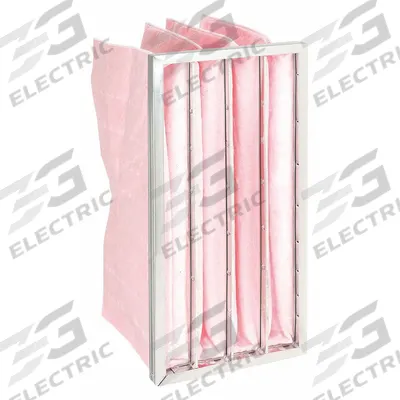 GRAINGER Pocket Air Filter: 24 in x 12 in x 12 in, MERV 13, Pink, Synthetic - MERV 13 Pocket Air Filters