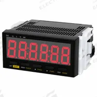 SHIMPO Panel Meter: 0.4 RPM Min RPM, 999,999 RPM Max RPM, ± 0.008%± 1 digit RPM Accuracy, 6 Digits (MPN DT-501XA). Key specifications — Input Voltage: 85 to 264V AC; RPM Accuracy: ± 0.008 % ± 1 digit; Brand: SHIMPO.