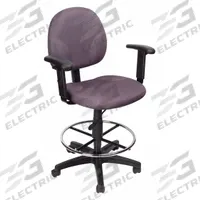 APPROVED VENDOR Drafting Chair: Fabric Material, Adj Arms Arm, 20 in Seat Wd, 18 in Seat Dp (MPN 453A12). Key specifications — Brand: APPROVED VENDOR; Tilting Back: No; Frame Material: Nylon; Frame Color: Black.