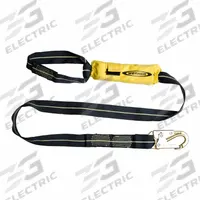 WERNER SoftCoil Arc Flash Lanyard: Arc-Flash Rated, Steel Snap Hook, Kevlar Web Loop, 6 ft Lg (MPN C813100). Key specifications — Color: Black; Brand: WERNER; Adjustable Length: No.