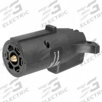 CURT Automotive Electrical Adapter: 7-Way Blade, 4-Way Flat/5-Way Flat, Plastic, 4 in Overall Lg (MPN 57004)