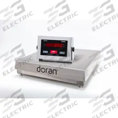 DORAN Industrial Bench Scale: 18 in x 18 in, IP69K, Corded Remote, 100 lb Wt Capacity - Imperial (MPN 7100XL/18S). Key specifications — Connection Ports: RS-232; Readability: 10 g/0.02 lb/0.5 oz; Brand: DORAN; Weighing Surface Material: 304 Stainless Steel.