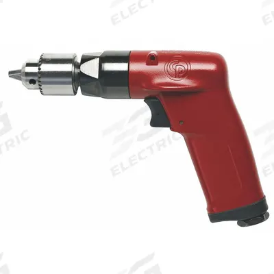 CHICAGO PNEUMATIC Air-Powered Drill: 1/4 in Chuck, Light Duty, 2,400 RPM, 0.5 hp - Pistol-Grip Air-Powered Drills