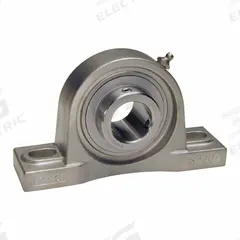 IPTCI BEARINGS Pillow Block Bearing: 1 3/16 in Bore, SS, Set Screws, 1 11/16 in Shaft Ht (MPN SUCSP206-19 IP69K). Key specifications — Brand: IPTCI BEARINGS; Maximum Speed: 450 RPM Grease; Mounting Bolt Size: 1/2 in; Standards: AFBMA; System of Measurement: Inch.