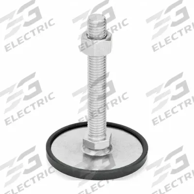JW WINCO Male-End Leveling Mount: Swiveling Stud, 1/2"-13 Thread Size, 2.36 in - Non-Skid Male Leveling Mounts