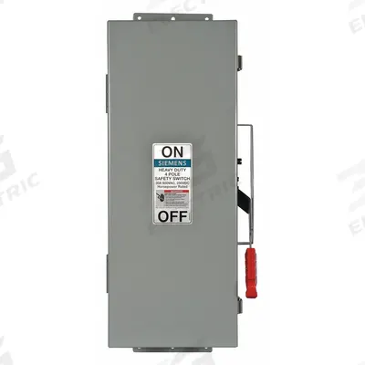 Siemens Safety Switch: Non-Fusible, 30 A, Three Phase, 600V AC, Galvanized Steel - Non-Fusible Safety Switches