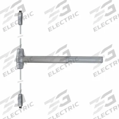 VON DUPRIN Exit Device: Aluminum (MPN QEL9927EO 3 US28) - Surface Vertical Rod Push Bars