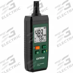 EXTECH Hygro Thermometer: Onboard, Ambient Temp/Relative Humidity, 5.91 in x 2.11 in x 1.11 in (MPN RH250W). Key specifications — attr1107597: EXTECH; attr1134764: Not Included.
