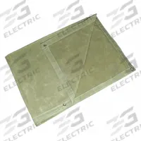 APPROVED VENDOR Tarp: 7.5 ft Lg, 5.5 ft Wd, Heavy Duty, 20 mil, Cotton Canvas, Green, 10 oz/sq yd (MPN 3ZRW2). Key specifications — Color: Green; Brand: APPROVED VENDOR; Fabric Coating: Wax Coated.