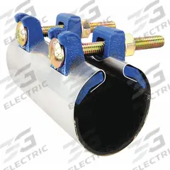 SMITH-BLAIR Repair Clamp: For 1 in Pipe, 6 in Overall Lg, 304 Stainless Steel, Nitrile Rubber Gasket (MPN 24500013206000). Key specifications — Brand: SMITH-BLAIR; Bolt Material: Steel; Maximum Operating Pressure: 150 psi; Maximum Vacuum Pressure: 10 psi; Gasket Material: Nitrile Rubber.