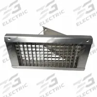 Grille: Louvered Grille, Silver, Mill, Aluminum, 5 1/4 in H, 23 1/8 in W, 2 in D, 3/4 in Bar Spacing (MPN SP-20X4-M). Key specifications — Mounting Location: Exposed Duct; Brand: AMERICAN LOUVER.