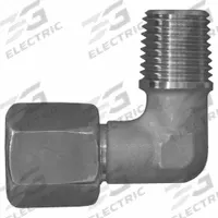 BRENNAN INDUSTRIES Compression Fitting Elbow: 10 mm OD x 3/8 in Pipe size, Compression x MNPT, Volz (MPN D2501-S10-06-SS). Key specifications — Series: Volz; Brand: BRENNAN INDUSTRIES.