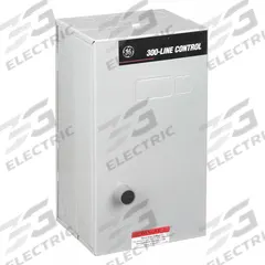 GE Magnetic Motor Starter: Non-Reversing, 3 Poles, NEMA Size 2, 45 A, 120V AC Coil (MPN CR306D102). Key specifications — Brand: GE; Coil Voltage: 120V AC; Phase: Three; Signaling Features: Pilot Light; Thermal Units Required: 3 Melting Alloy Units (Not Included).