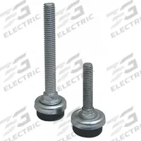 S & W Furniture Glides: Polyethylene, Round, Silver, 1 1/8 in Overall Dia, 2 1/4 in Overall Ht (MPN SW-5T21). Key specifications — Product Type: Furniture Glides; Shape: Circle; Color: Silver; Attachment Method: Screw-In; Brand: S & W; Leg Angle: Straight; Pad Material: Polyethylene; Screw Thread Size: 5/16"-18.