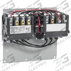 SIEMENS NEMA Magnetic Contactor: Reversing, 3 Poles, NEMA Size 1, 27 A, 240V AC (MPN 43DP32AG). Key specifications — Brand: SIEMENS.