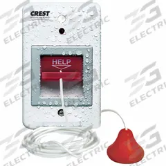 CREST HEALTHCARE SUPPLY Pullcord Station: Compatible with Nurse Call System, 2 3/4 in Overall Wd (MPN 9A3006CC). Key specifications — Standards: FDA Listed; Manufacturer Part Number: 9A3006CC; Color: White; Voltage: 24V DC; Brand: CREST HEALTHCARE SUPPLY; Call Station Type: Pullcord Station; Material: Plastic; Compatible Product Type: Nurse Call System.