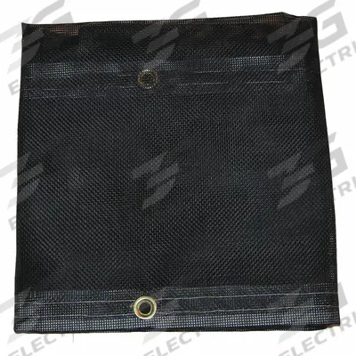 MAURITZON Tarp: 23.5 ft Lg, 9.75 ft Wd, Std Duty, 5 mil, Vinyl, Black, 10 oz/sq yd - Mesh Tarps