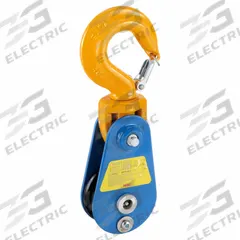 YOKE Pulley Block: Swivel, Pulling, 8,000 lb Working Load Limit, 1/2 in_3/8 in Compatible Rope Dia (MPN 6Y-4T4). Key specifications — attr994542: Snatch Pulley Block; attr994528: YOKE; attr994530: Wire Rope; attr994543: Swivel; attr994552: Swivel Hook; attr994538: Pulling; attr994527: Sleeve; attr994547: Steel.