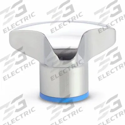 JW WINCO Hand Knob: 3 Point, Stainless Steel, M6x1 Thread, 1.57 in Dia - Hygienic 3-Arm Knobs with Threaded Hole