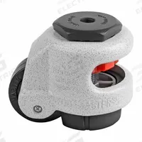 FOOT MASTER Leveling Caster: 50 mm Wheel Dia, 551 lb Load Rtg., Nylon Wheel, Aluminum Frame, Ivory (MPN GDN-60S). Key specifications — attr1111504: FOOT MASTER; attr1111527: 551 lb; attr1111552: Handle/Spanner; attr1111510: Ivory.