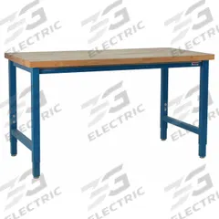BENCHPRO Workbench: Adj Ht, Butcher Block, 72 in x 30 in, 6,600 lb Overall Load Capacity, Blue (MPN KW3072+LP). Key specifications — Brand: BENCHPRO.