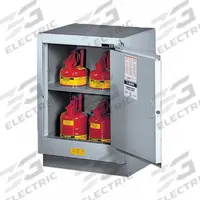 JUSTRITE Flammable Cabinet: 21 5/8 in Overall Dp, 24 in Overall Wd, 35 3/4 in Overall Ht, Steel (MPN 882424). Key specifications — Color: Silver; Material: Steel; Brand: JUSTRITE; Compatible with Product Type: Benches; Door Type: Self-Closing; Mobility: Stationary; Product Type: Flammable Cabinet.