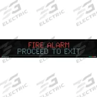 ALPHA LED Message Sign: Indoor/Outdoor, 1 Faces, Wall, 7 2/5 in Overall Ht, 37 1/5 in Overall Wd (MPN 1776851024B)