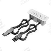 WIREMOLD Furniture Power Outlet: 3 Outlets, 3 ft Cord Lg, White, 5-15R, Tamper Resistant Receptacles (MPN MDCF3-WH). Key specifications — Shape: Rectangular; Brand: WIREMOLD; USB Connectors Included: Type C; Mounting Style: Recessed.